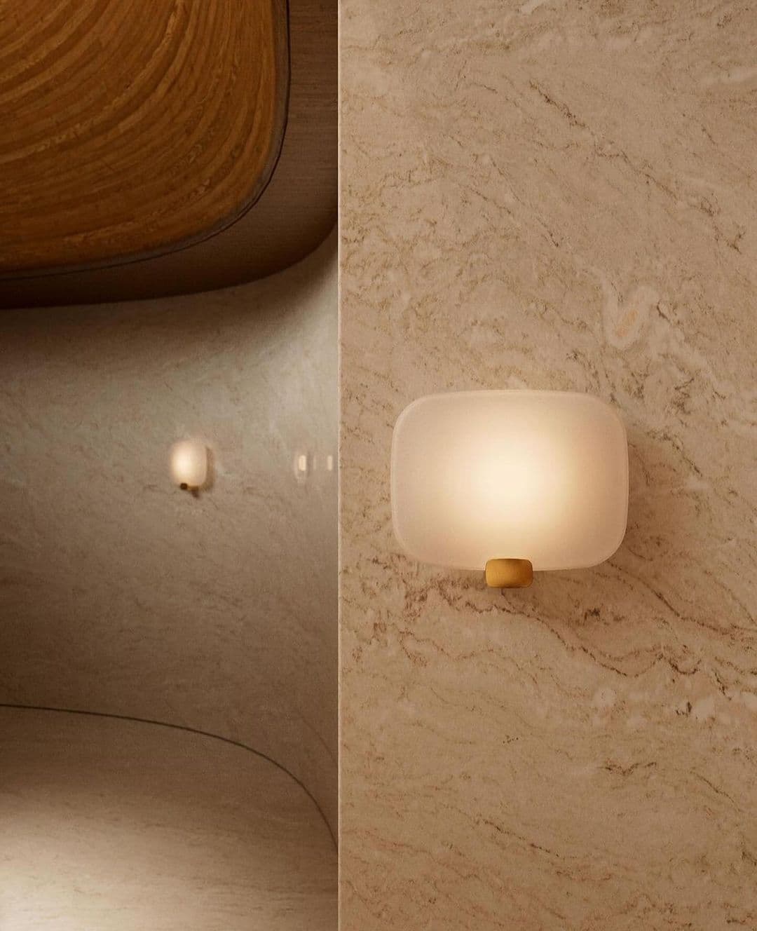 Stone wall light, candle glow
